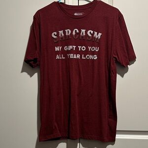Men's Burgundy Sarcasm Tee